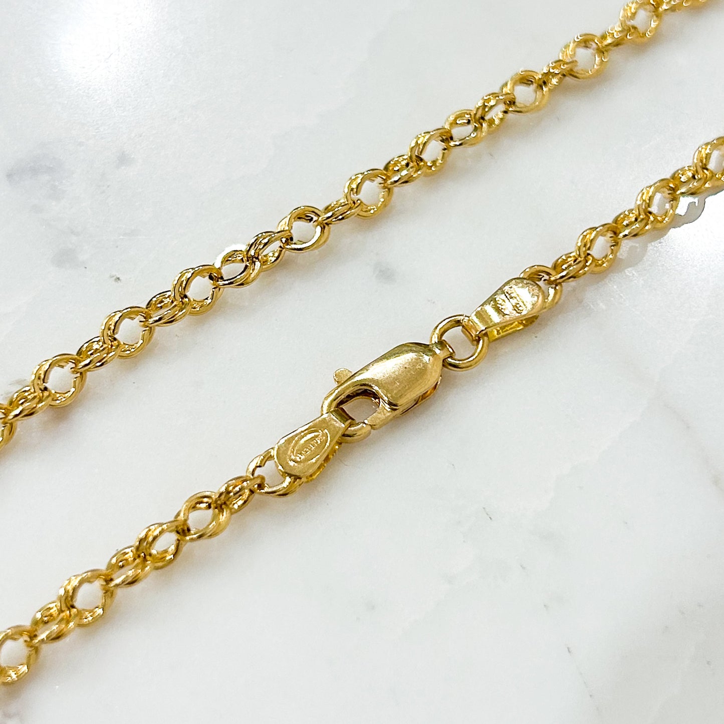 Cadena rolo entorchada - Oro18k