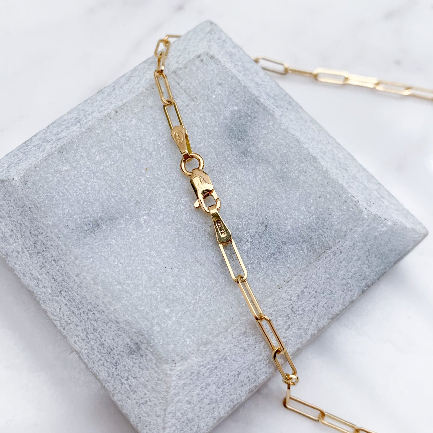 Cadena Paper Clip Oro18k