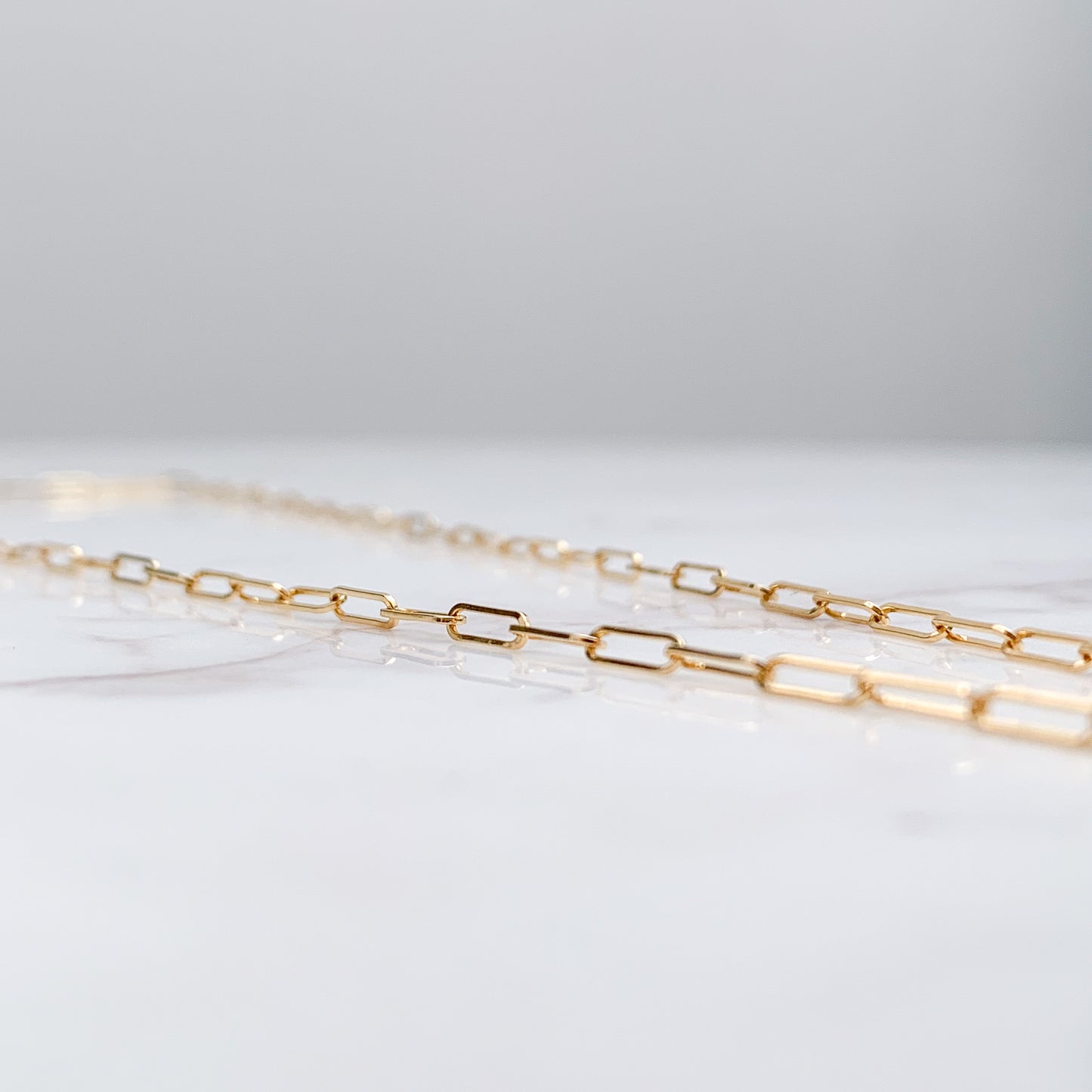 Cadena Paper Clip Oro18k