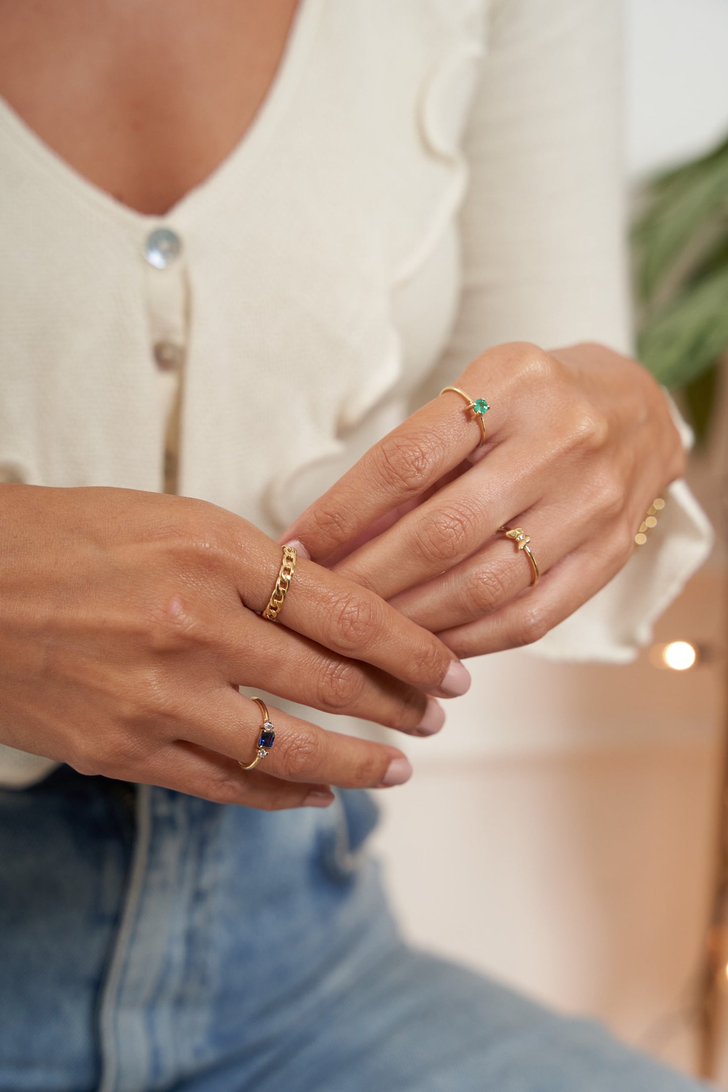 Anillo Barbada Oro 18k