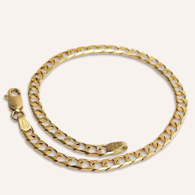 Pulsera lomo cuadrado 3.4 mm Oro18k