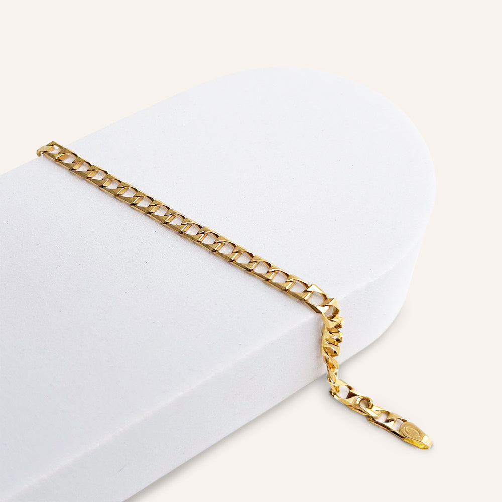 Pulsera lomo cuadrado 3.4 mm Oro18k