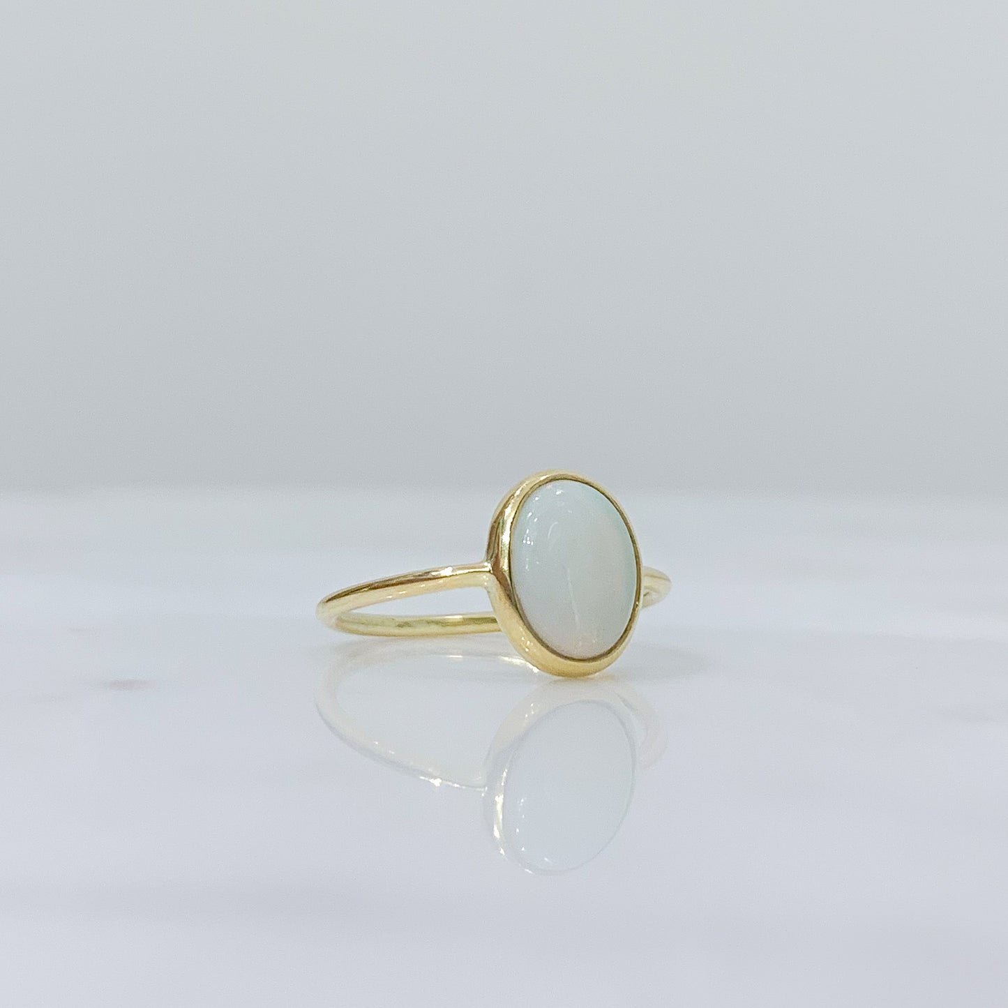 Anillo ópalo andino oro 18k