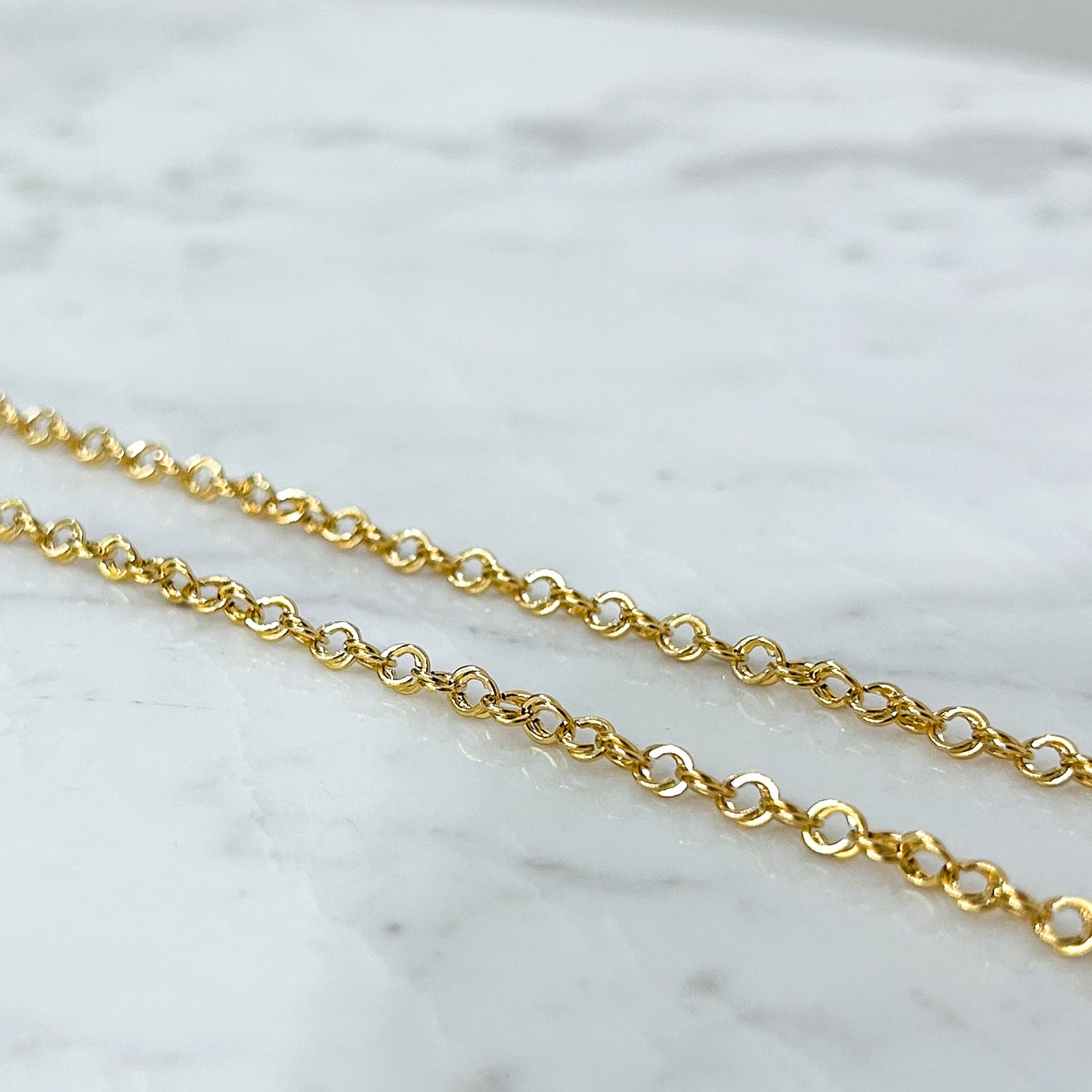 Cadena rolo entorchada - Oro18k