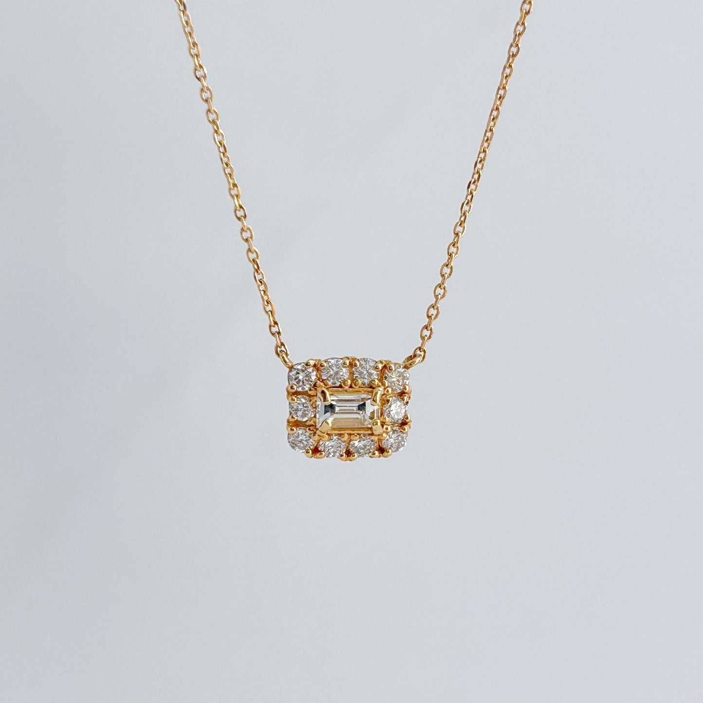 Gargantilla radiant con diamantes en Oro 18k