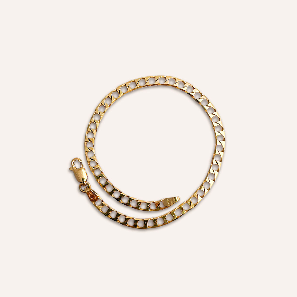 Pulsera lomo cuadrado 3.4 mm Oro18k