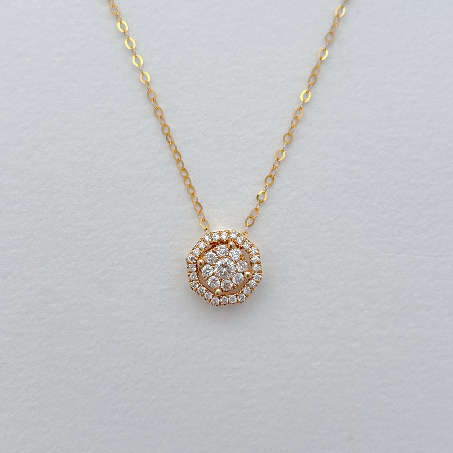 Collar PentaGlam con diamantes en Oro18k