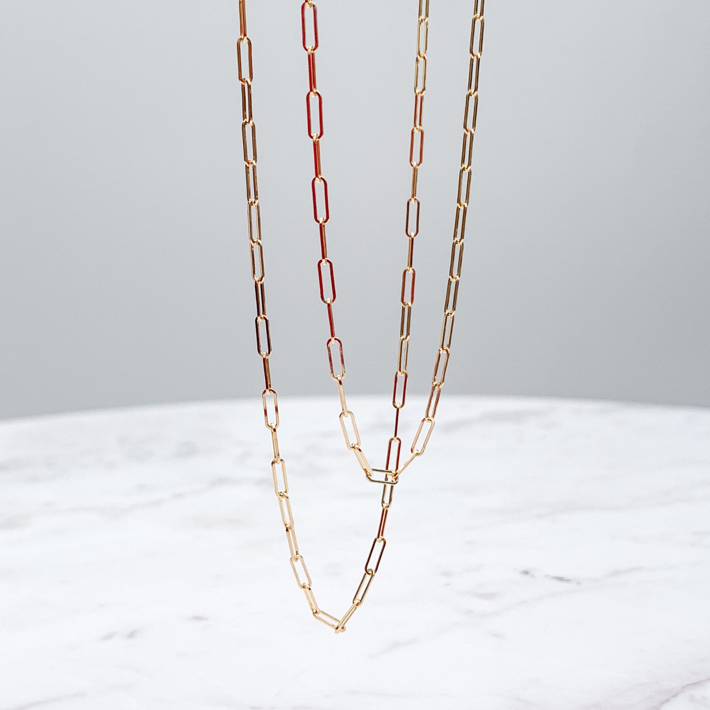 Cadena Paper Clip Oro18k