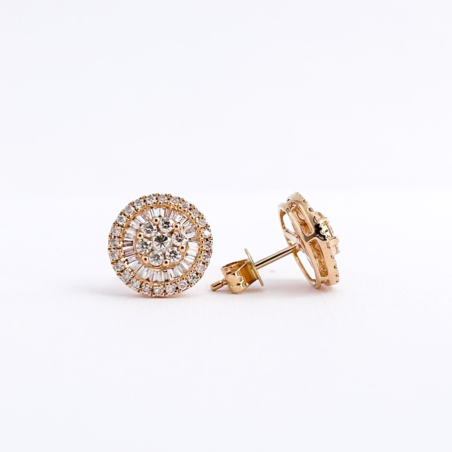 aretes bride con diamantes en Oro 18k