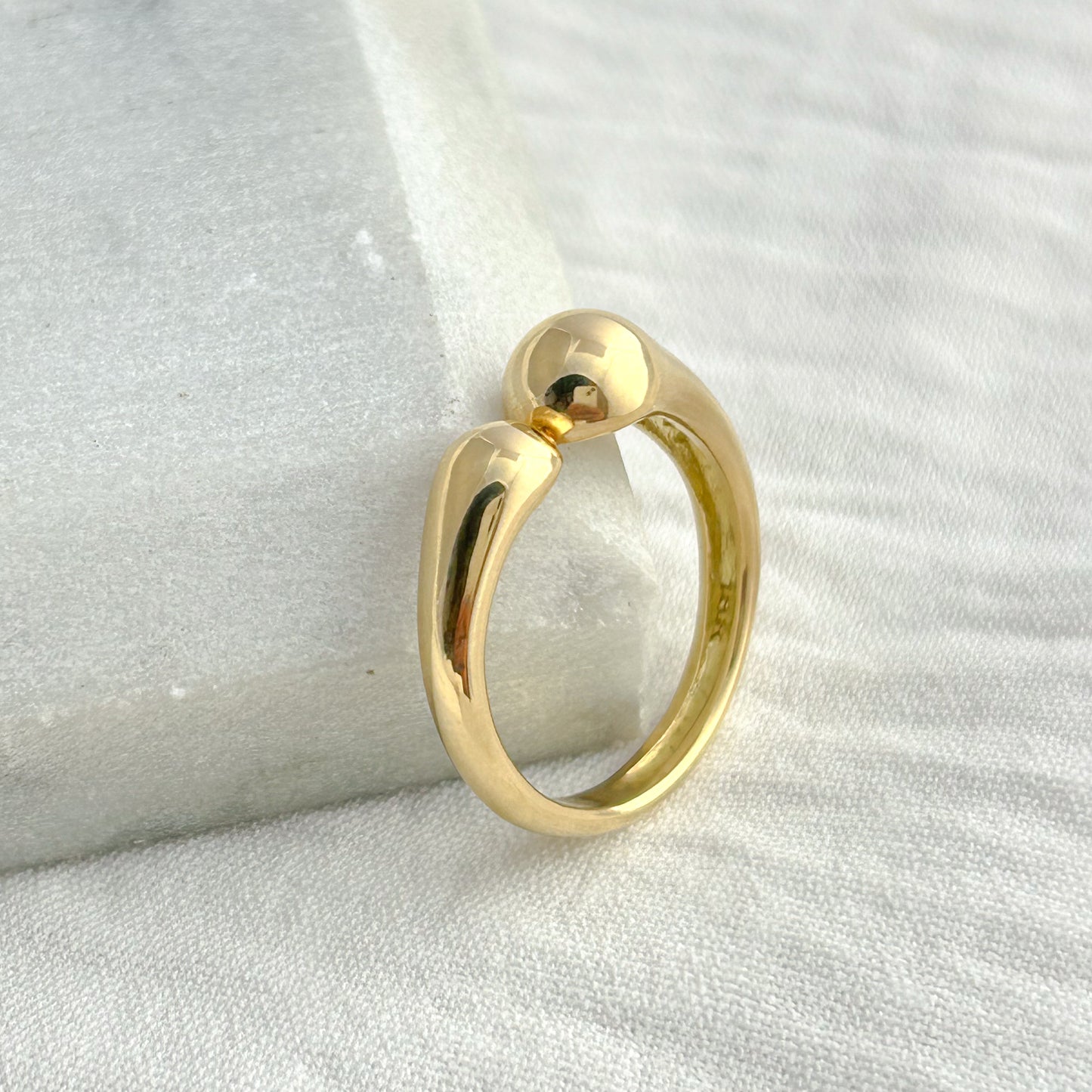 Anillo doble gota oro 18k
