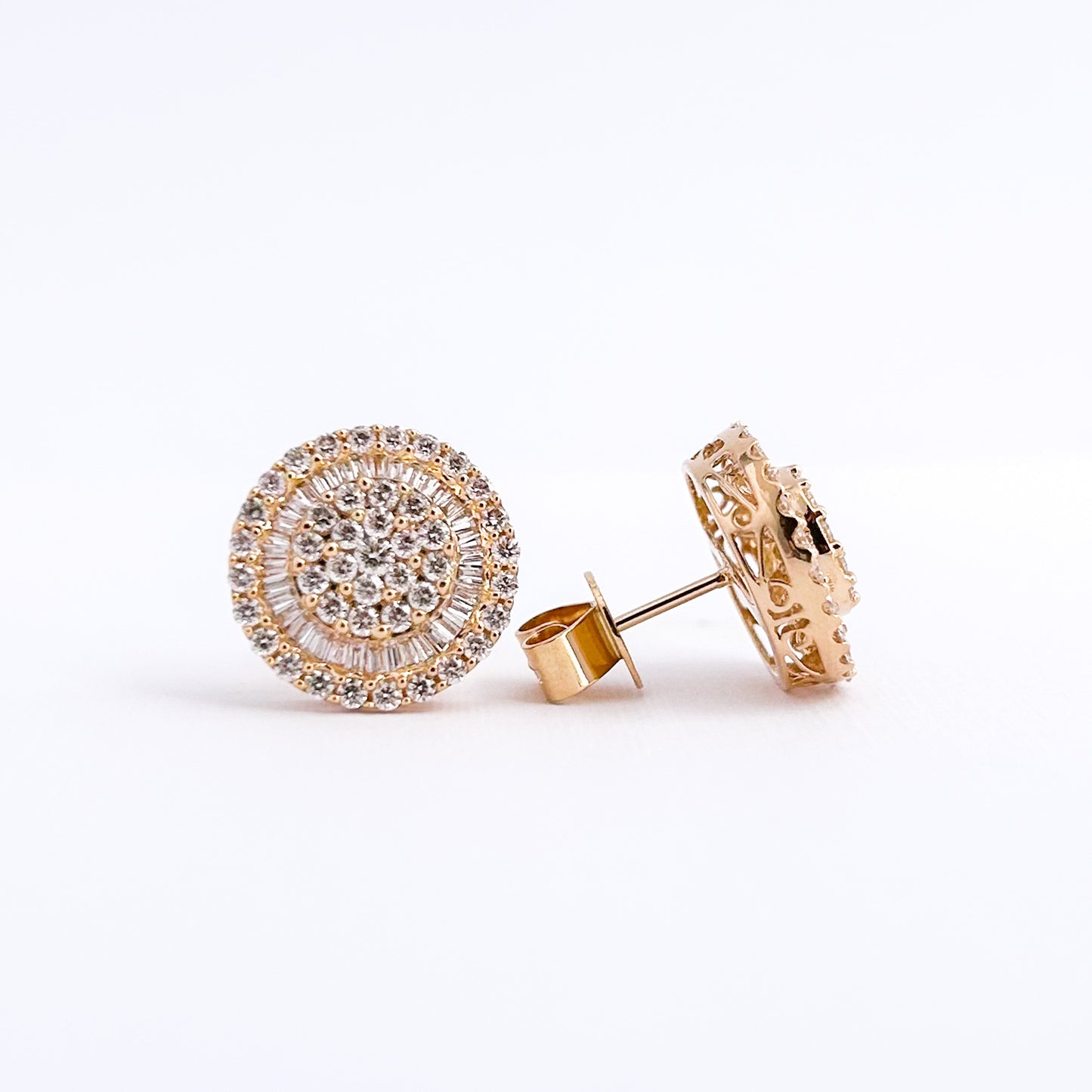 aretes bride con diamantes en Oro 18k