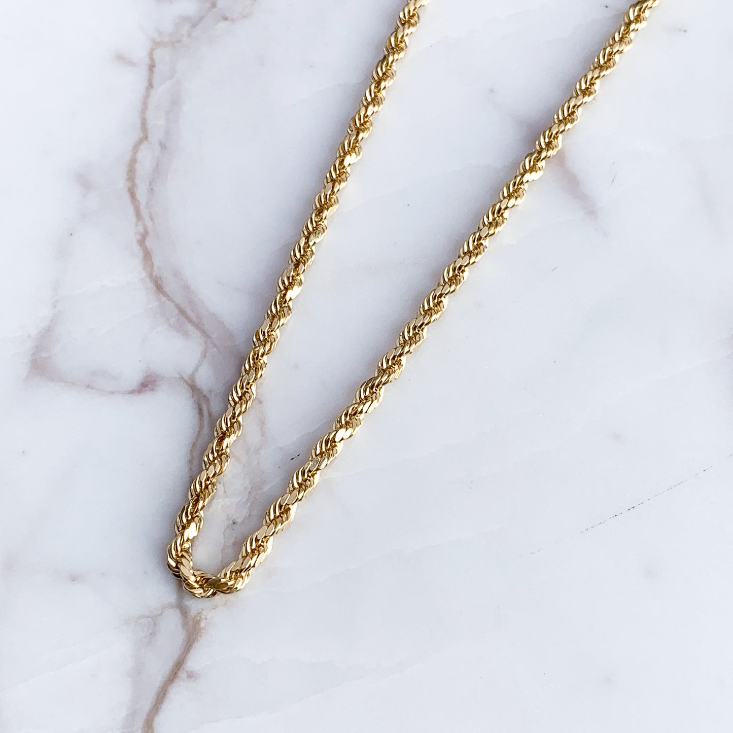 Cadena Cordón 2.5 mm oro 18k