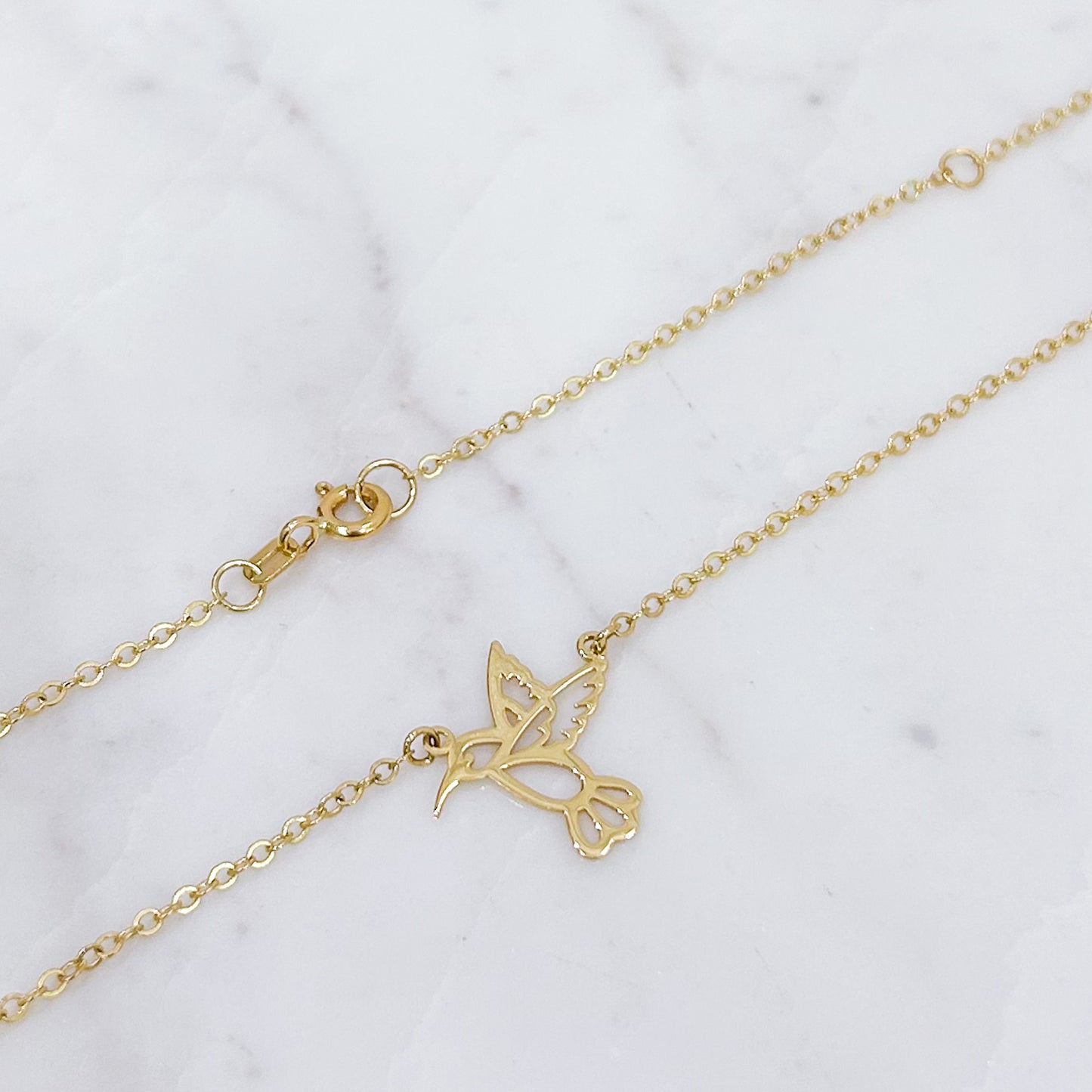 Gargantilla Colibrí oro 18k