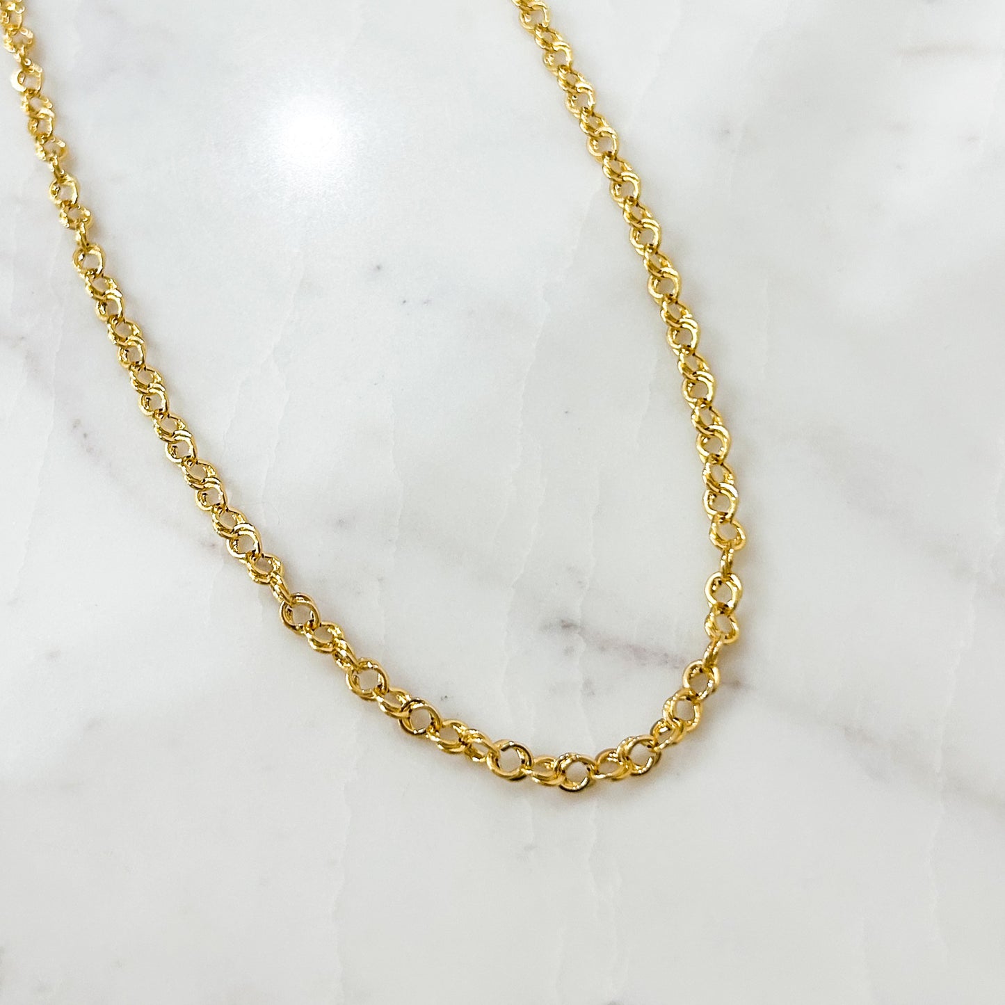 Cadena rolo entorchada - Oro18k