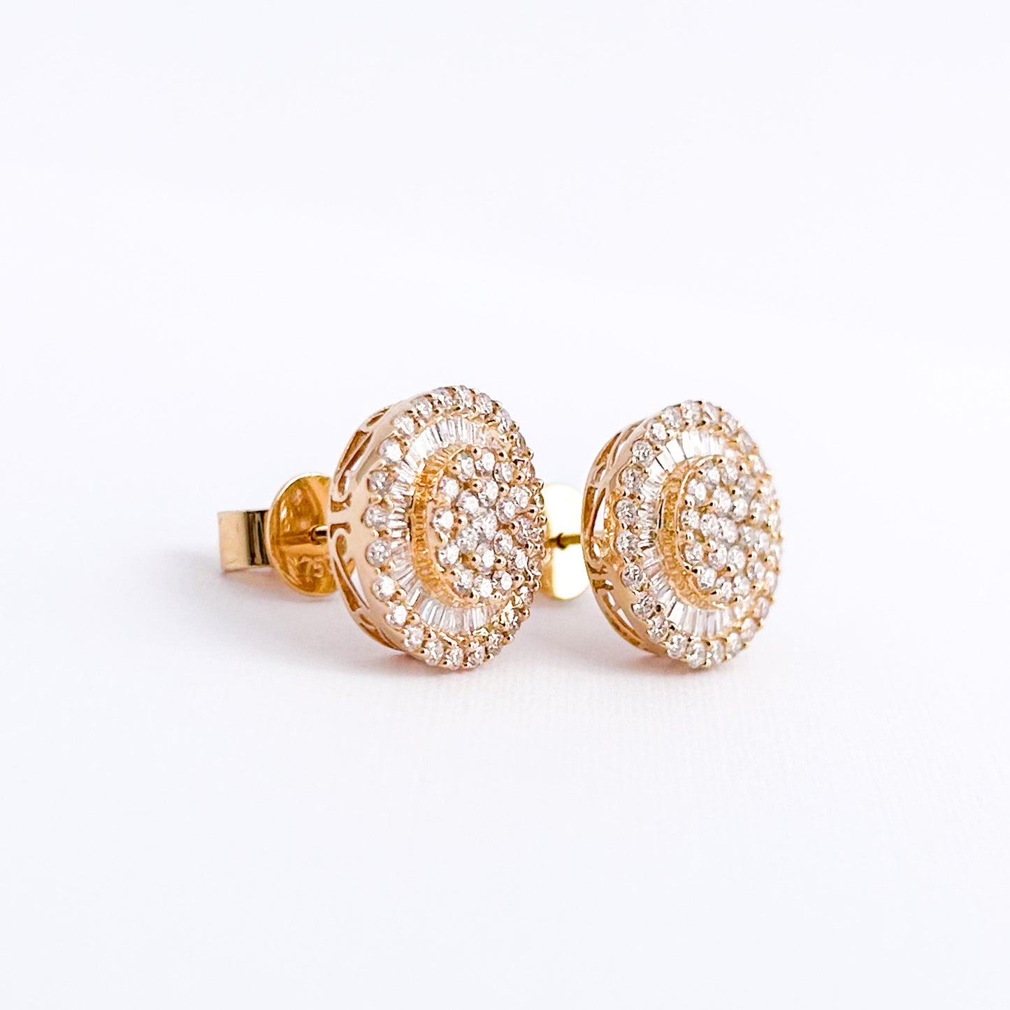 aretes bride con diamantes en Oro 18k