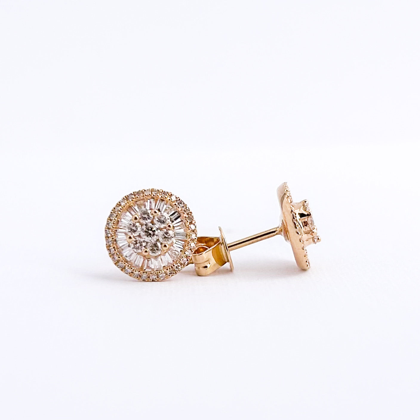 aretes bride con diamantes en Oro 18k