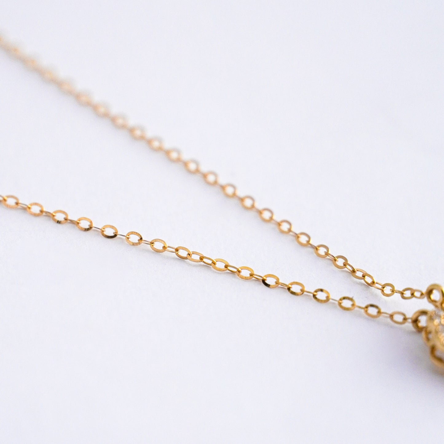 Collar corazones trebol con diamantes naturales en Oro18k