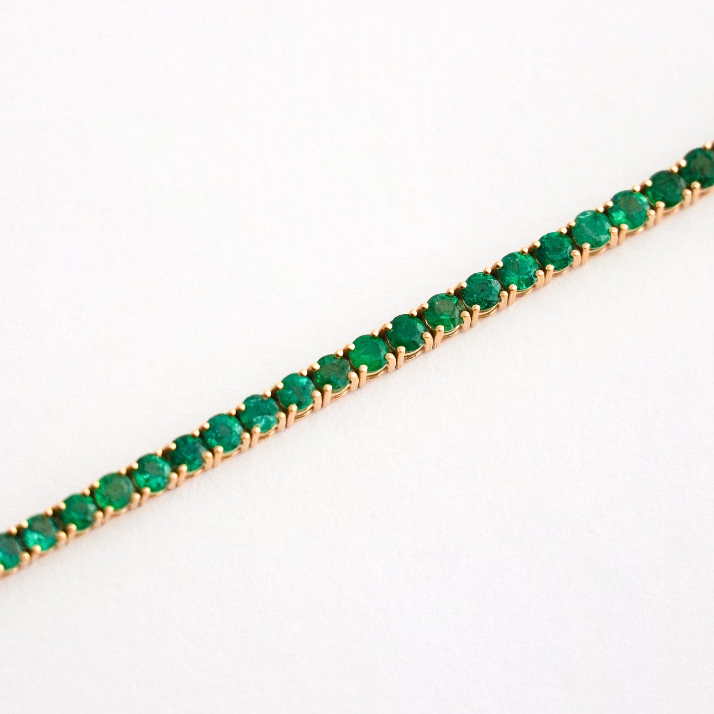 Pulsera Tennis con Esmeraldas Naturales 3.58 cts en Oro 18K