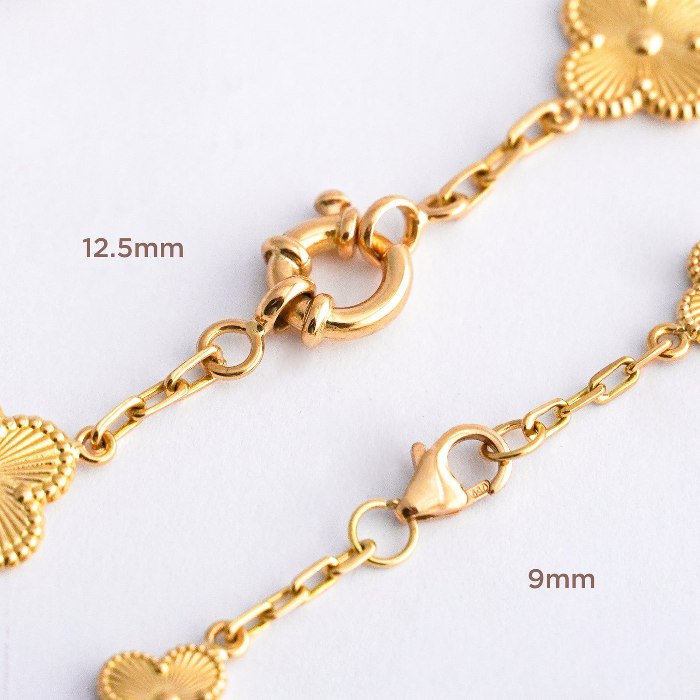 Pulsera trebol oro en Oro18k