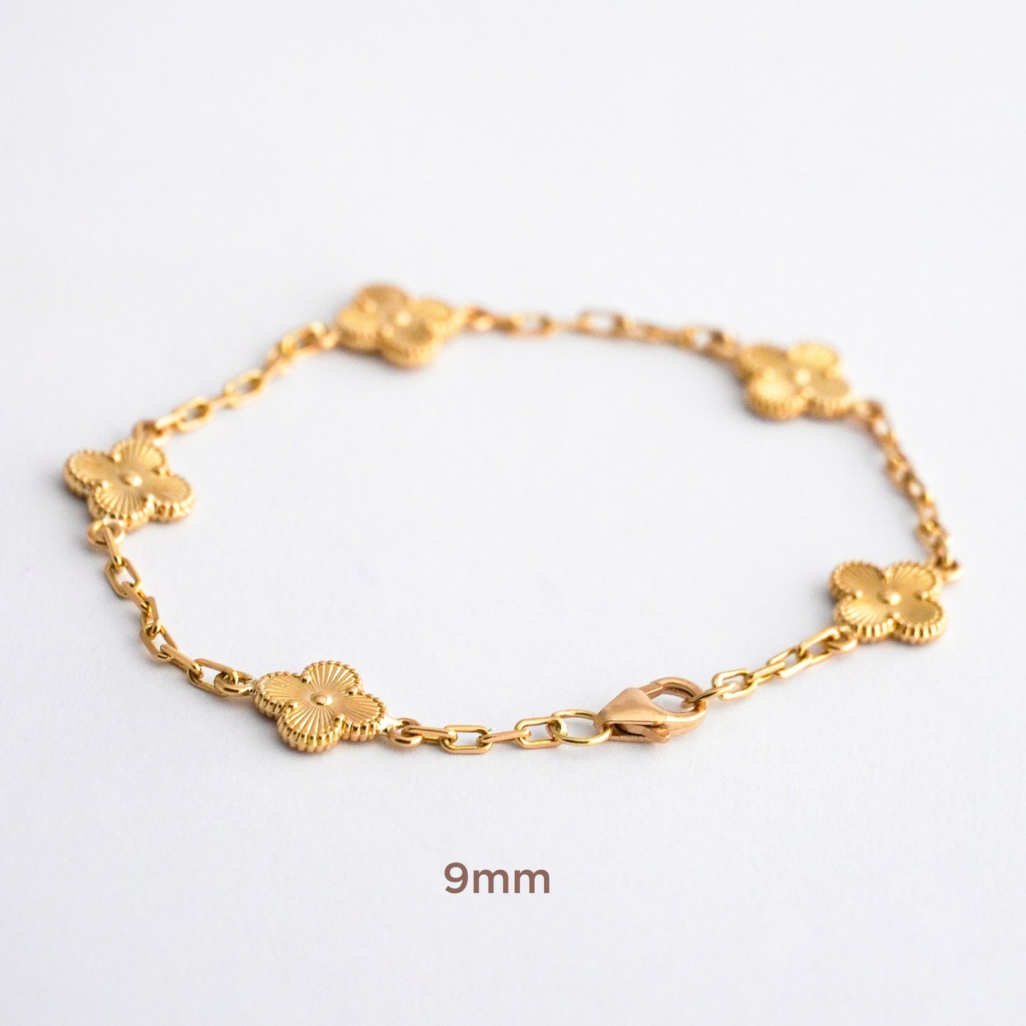 Pulsera trebol oro en Oro18k