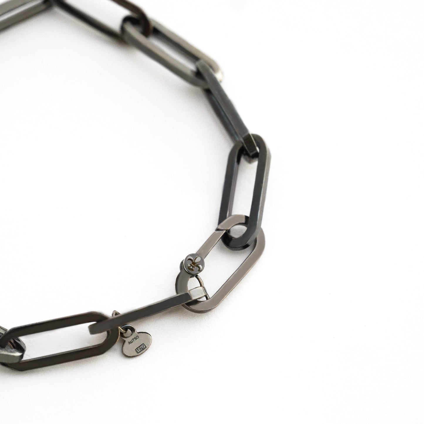 Pulsera Eslabón Marinero en Oro 18K Negro