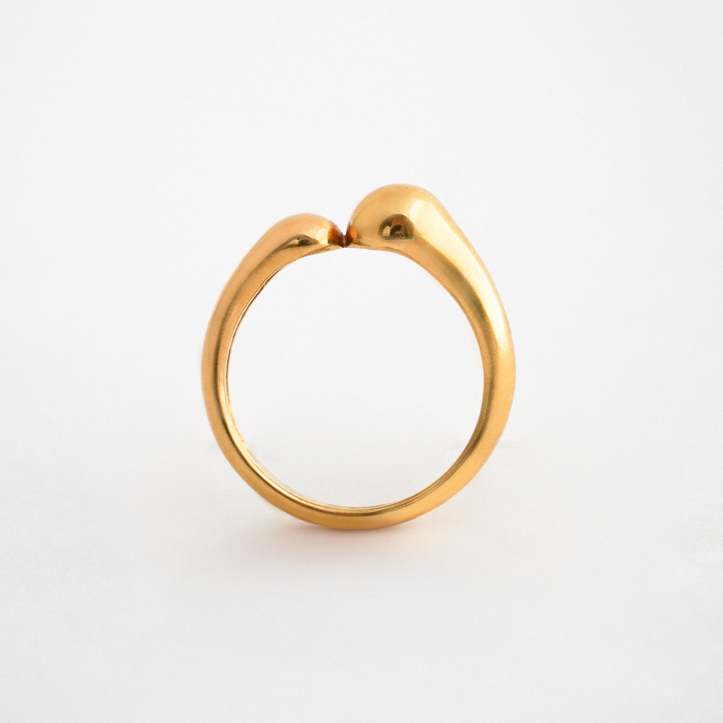 Anillo Doble Gota en Oro 18K