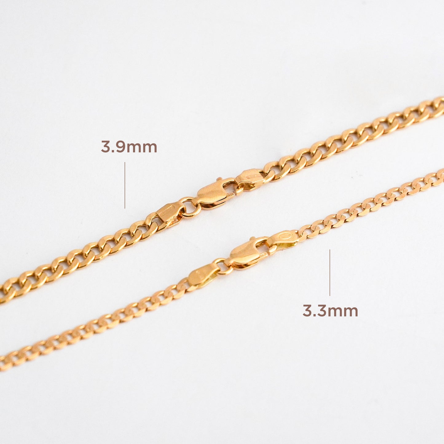 Cadena Pancer 60 cm para hombre oro 18k
