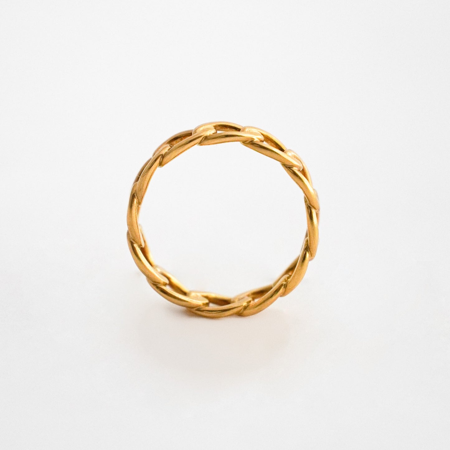 Anillo Lomo de Corvina Ancho en Oro 18K
