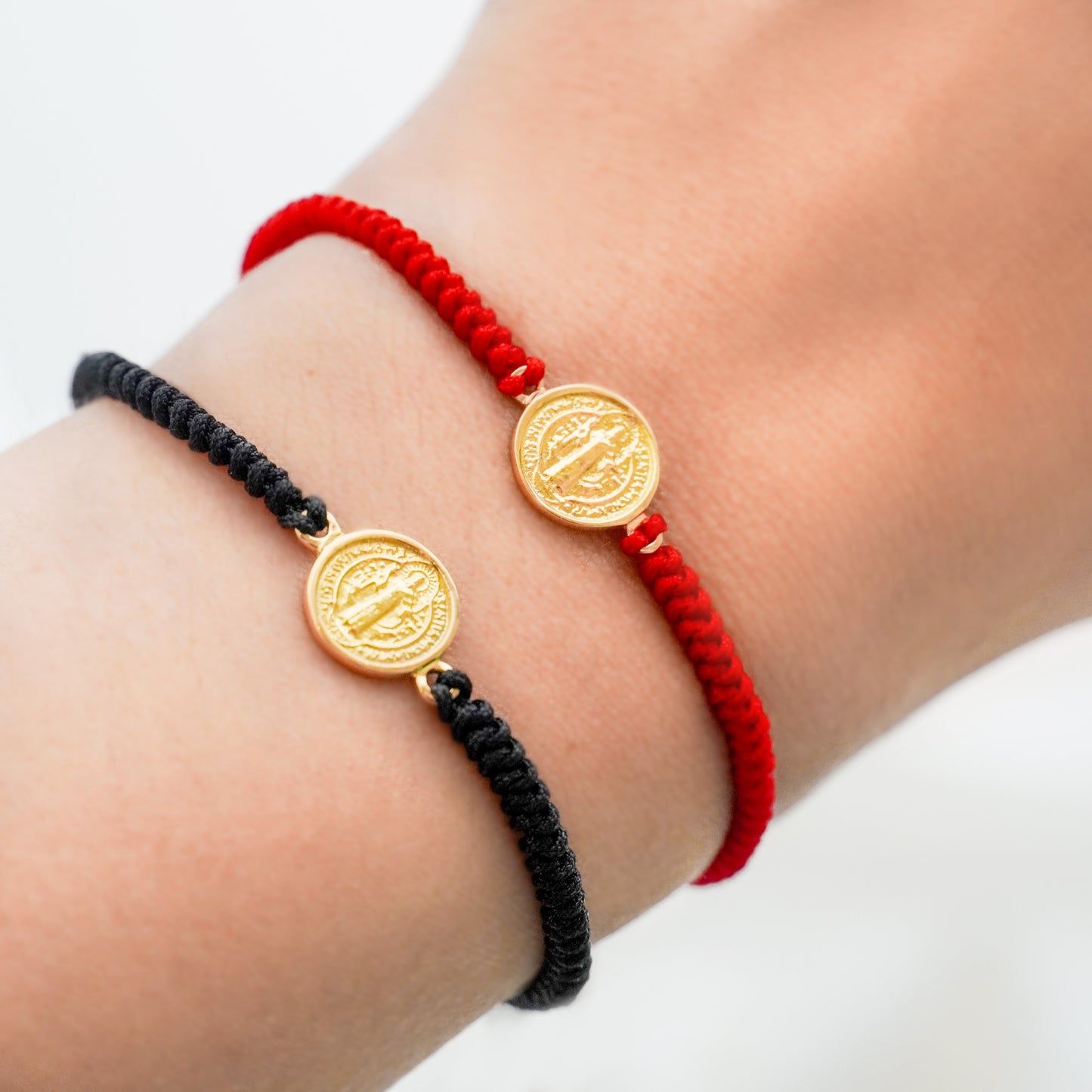 Pulsera Tejida San Benito Grande en Oro 18K