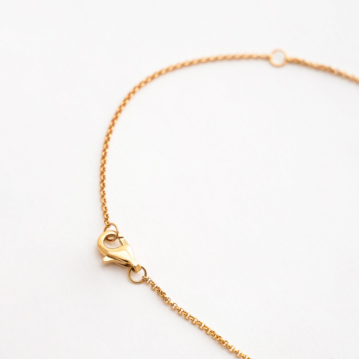 Cadena Dije Esmeralda Biselada 6 Diamantes Oro 18K
