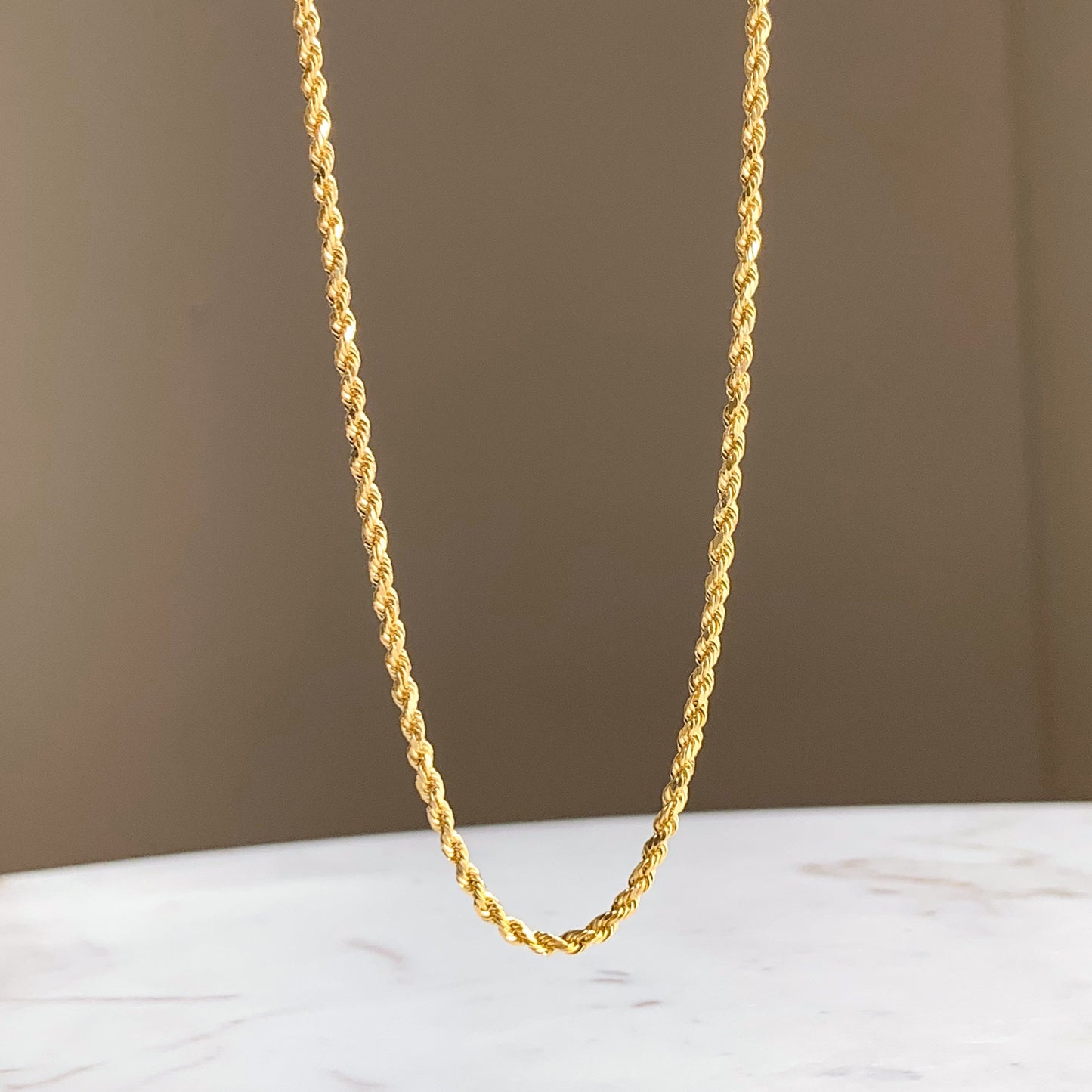 Cadena Cordón 2.5 mm oro 18k