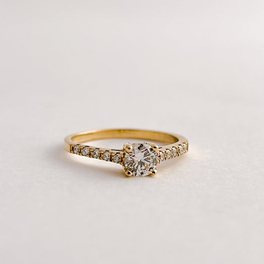Anillo de Compromiso Oro18k - 2 / Diamantes Lab Grown