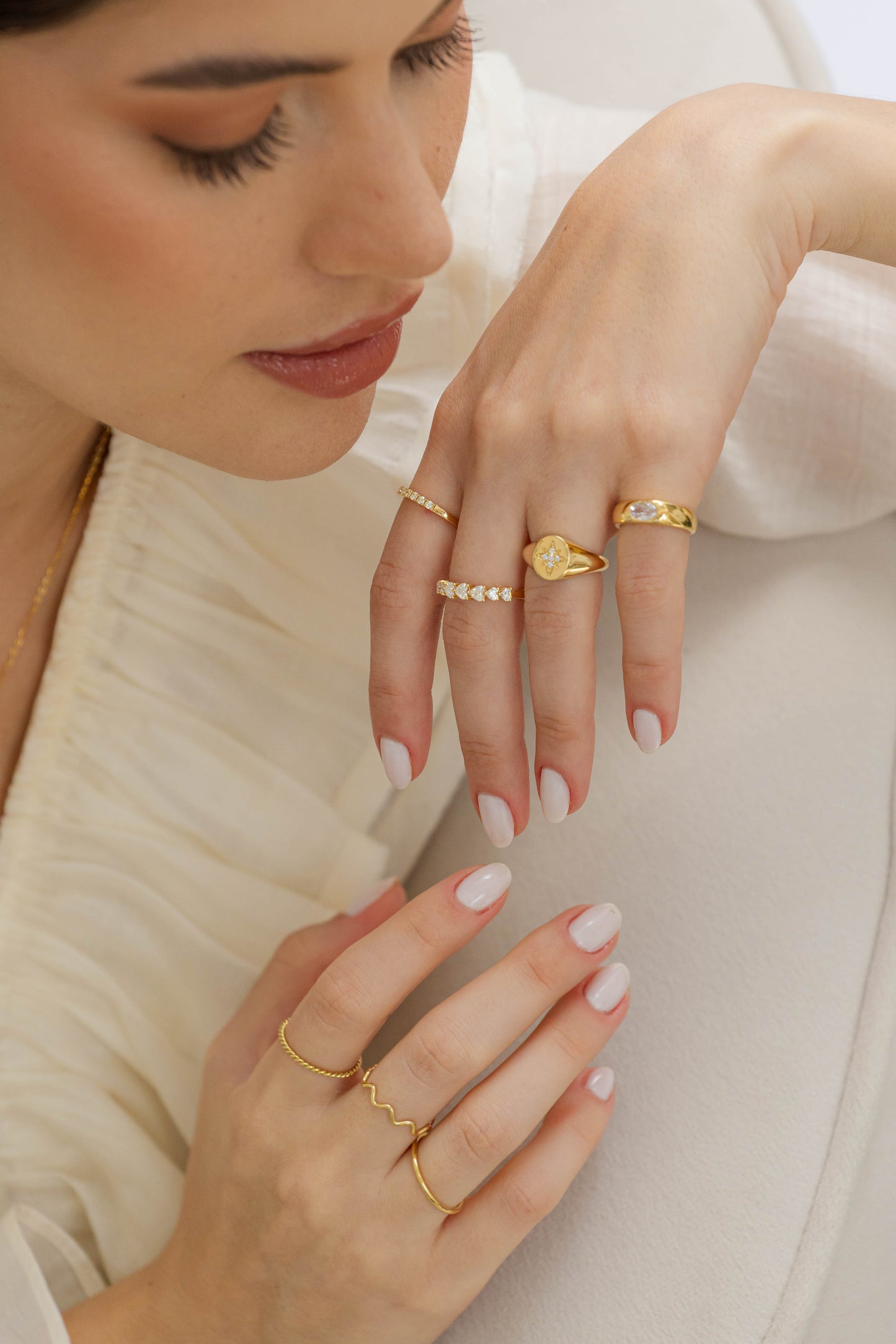 Anillo chevalier oval Oro 18k