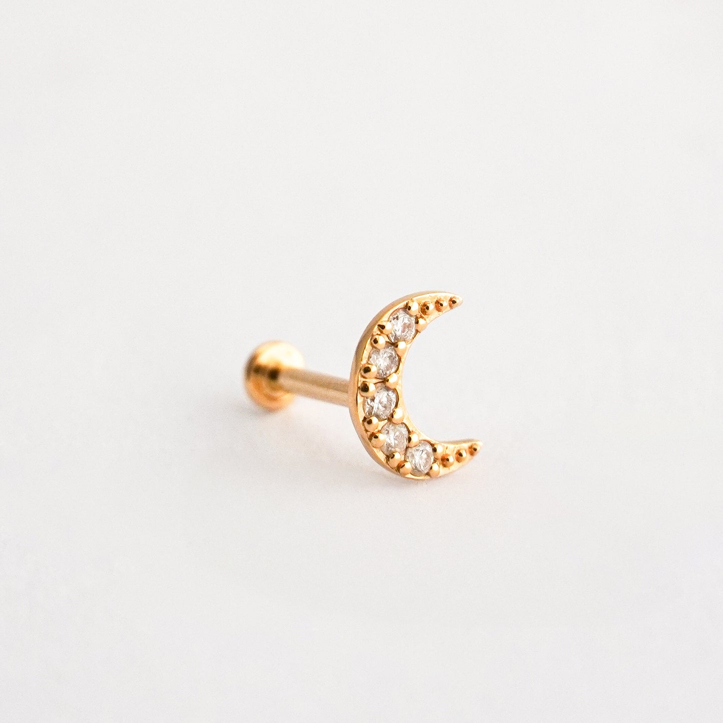 Piercing Luna en Oro18k con diamantes naturales