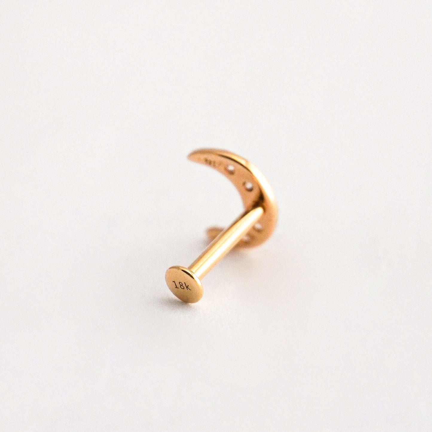 Piercing Luna en Oro18k con diamantes naturales
