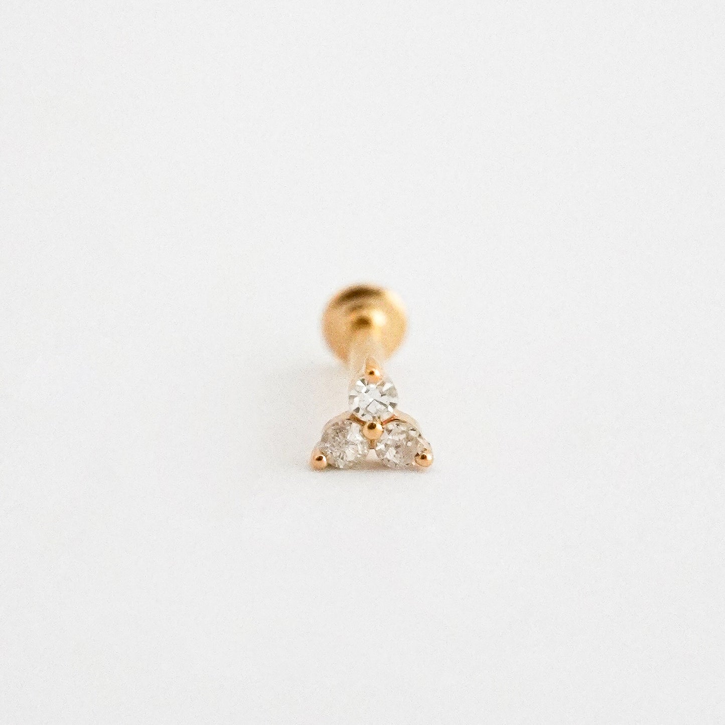 Piercing Trinity en Oro18k con diamantes naturales