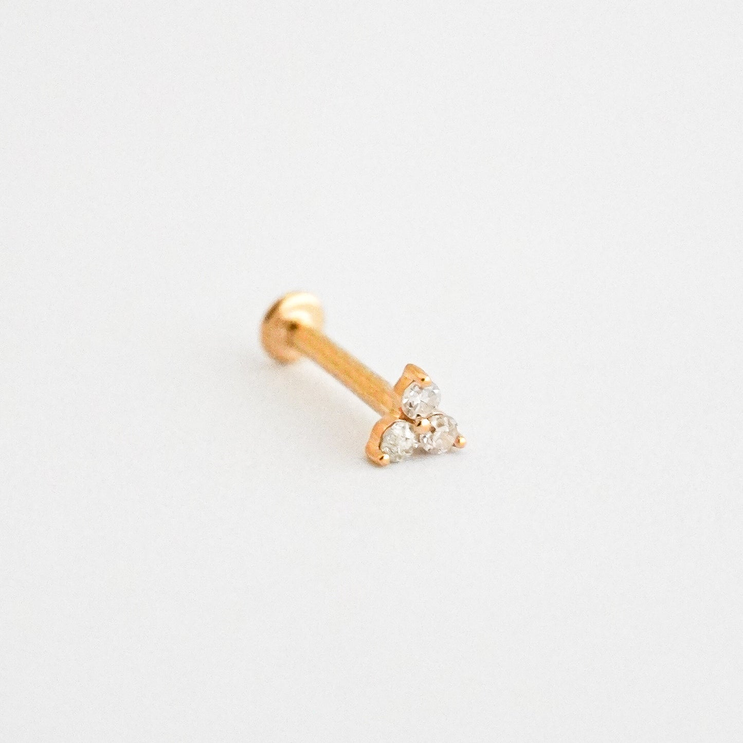 Piercing Trinity en Oro18k con diamantes naturales