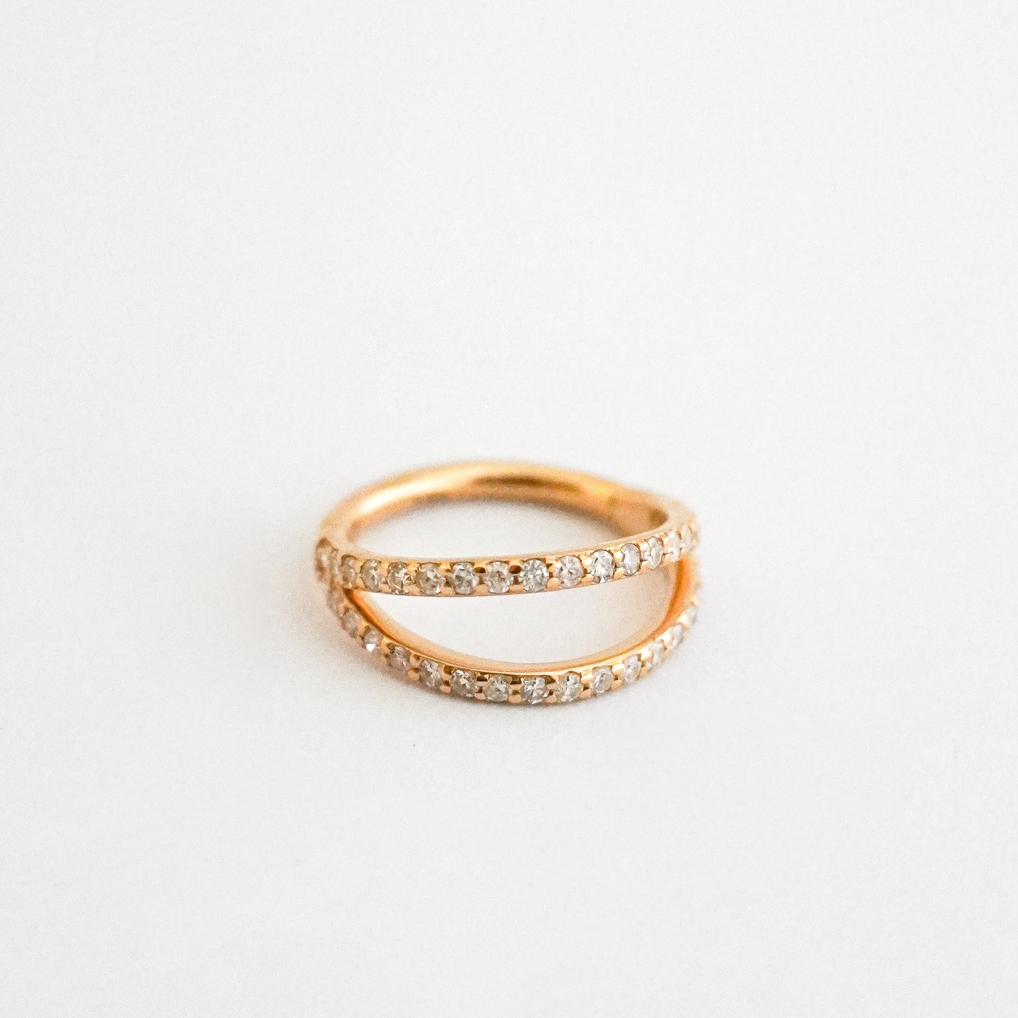 Clicker Duara en Oro18k con diamantes naturales - Piercing
