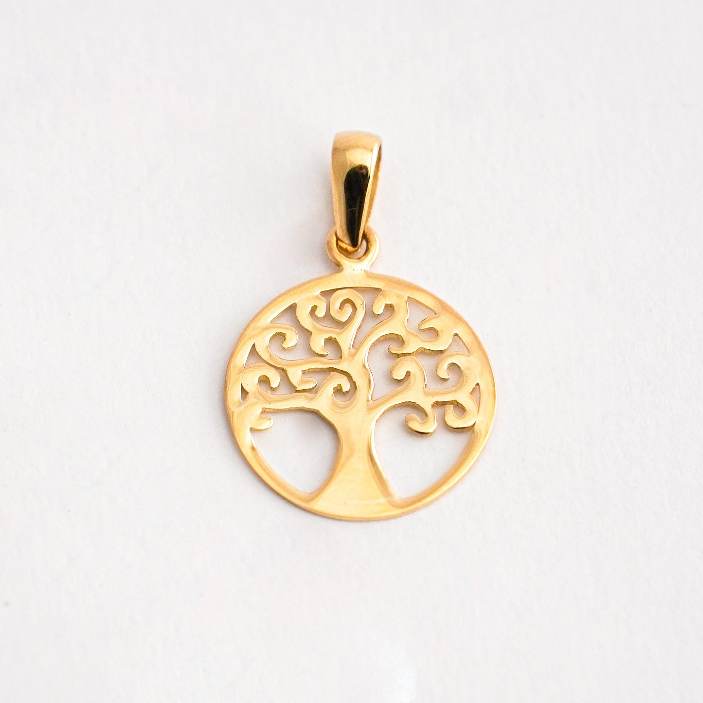 Dije redondo Arbol de la Vida Oro18k