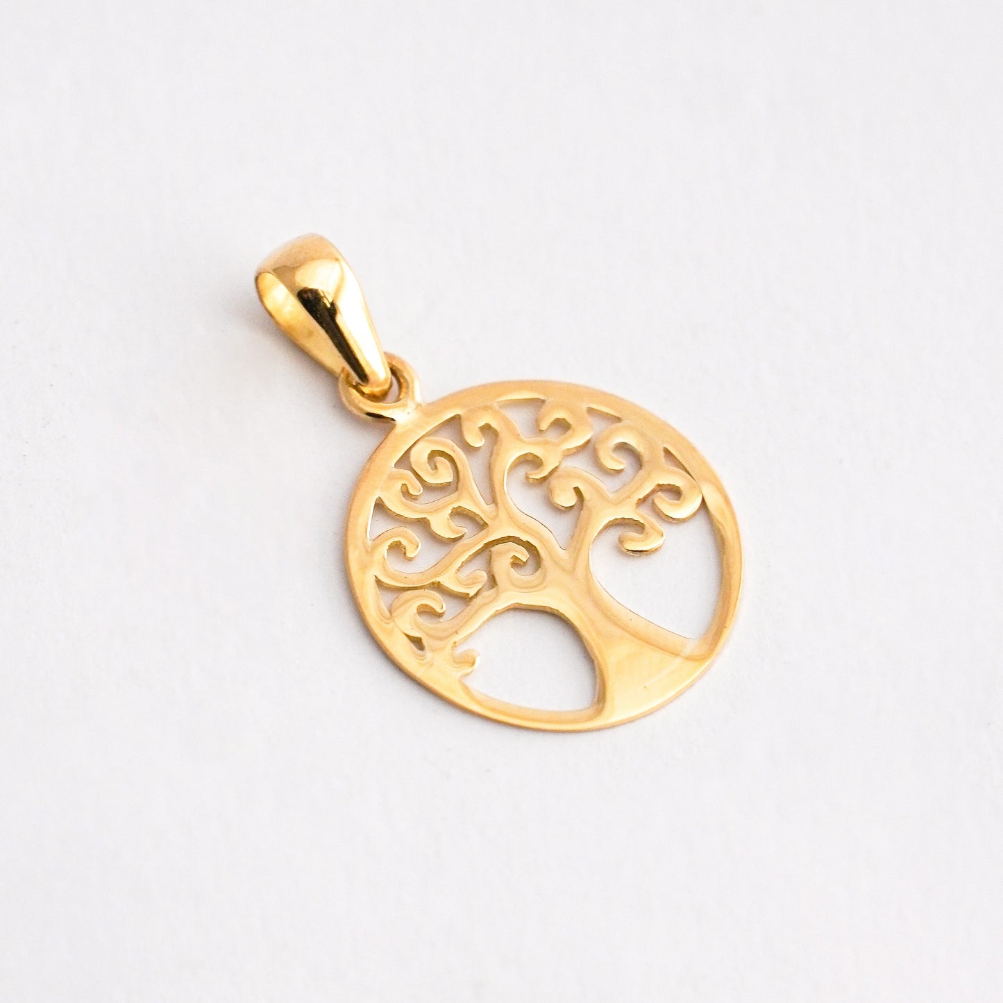 Dije redondo Arbol de la Vida Oro18k