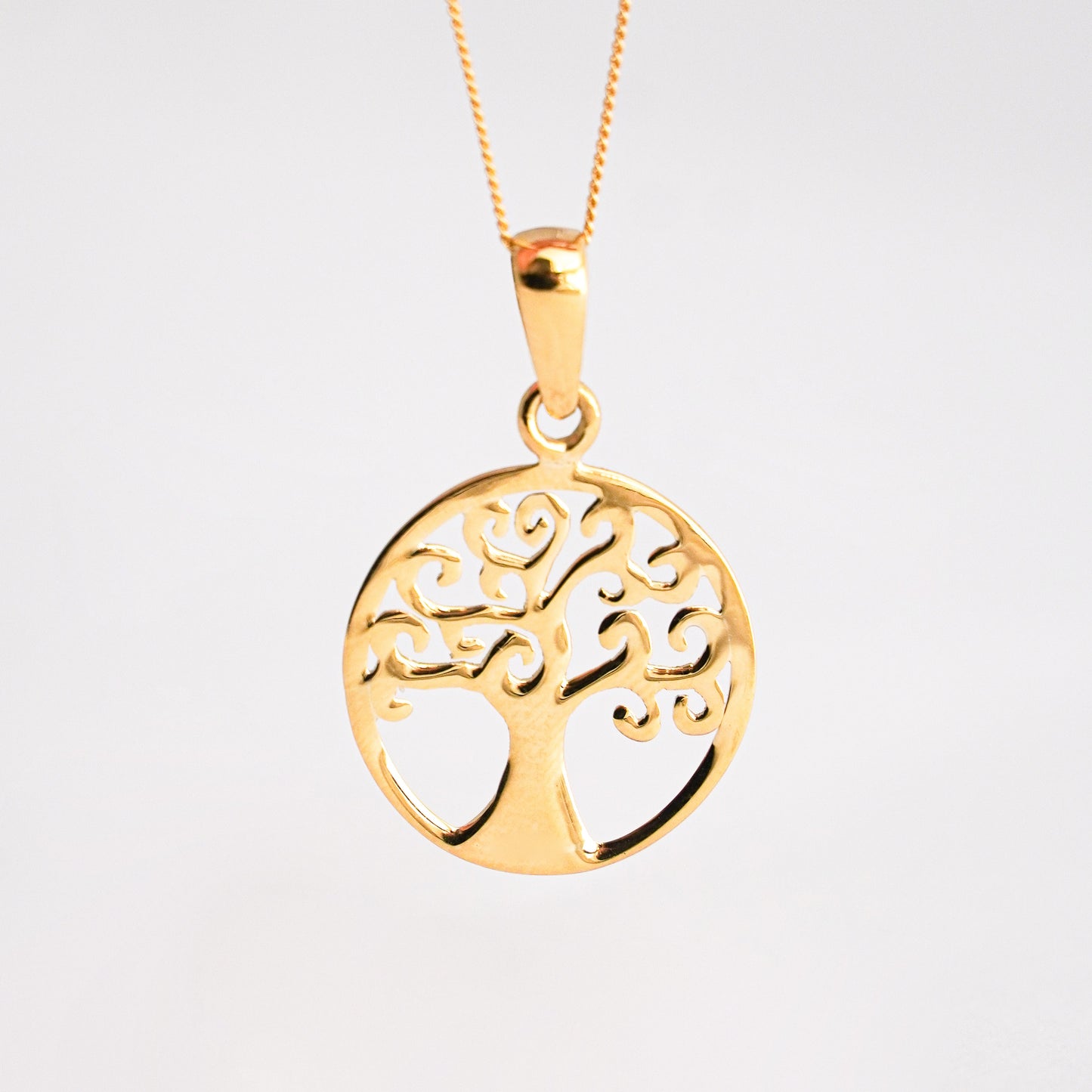 Dije redondo Arbol de la Vida Oro18k