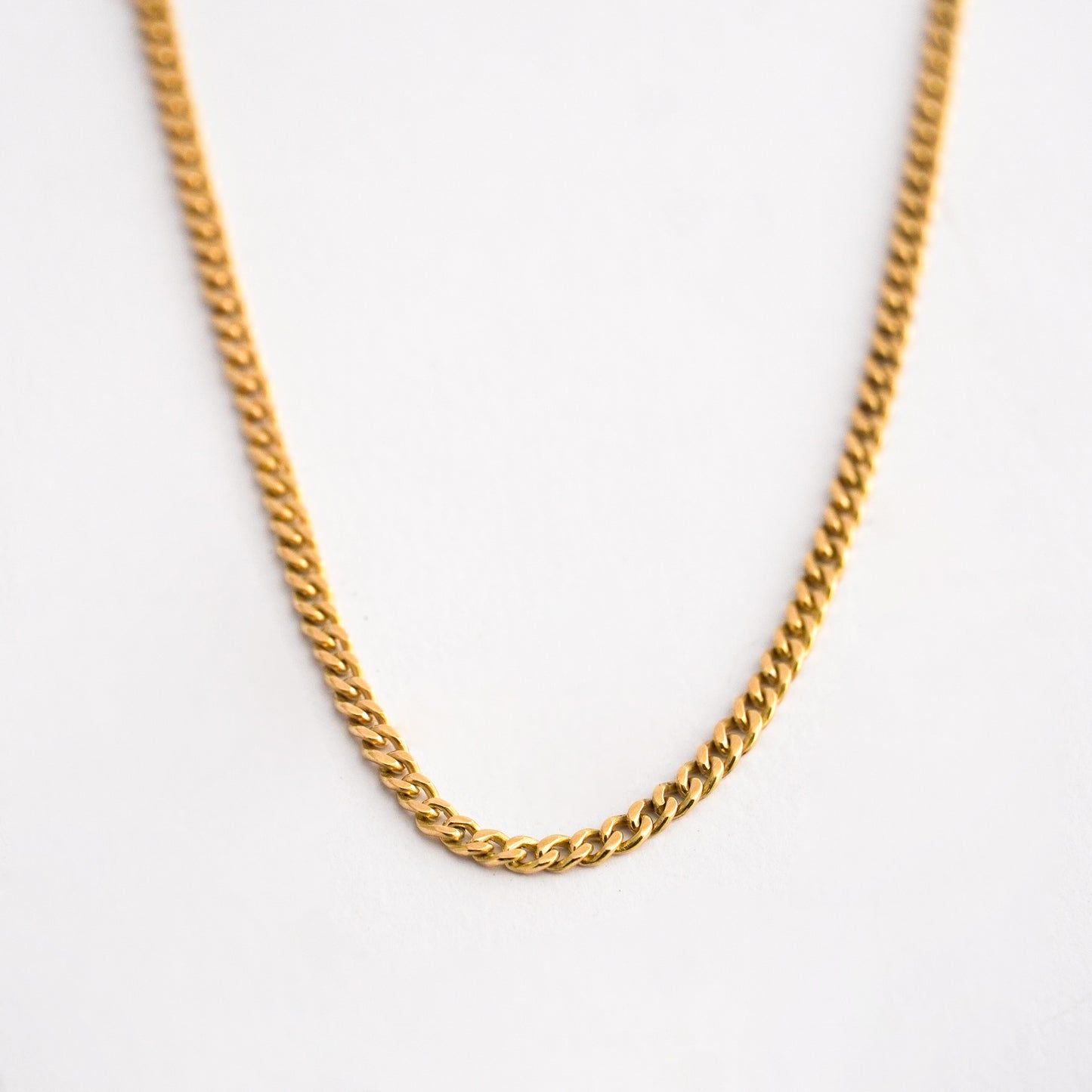 Cadena Barbada maciza para hombre 2.5 mm - Oro18k