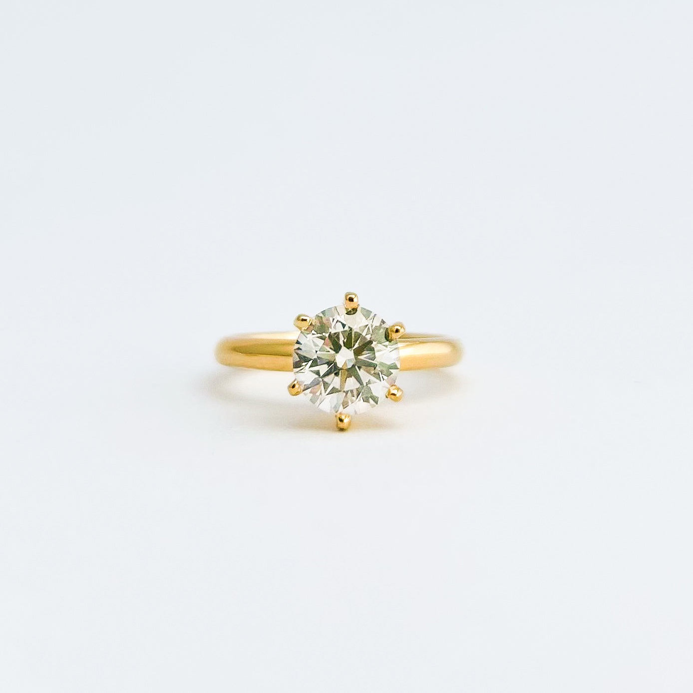 Anillo de compromiso oro18k - 18 / Diamante LG 1.55 cts
