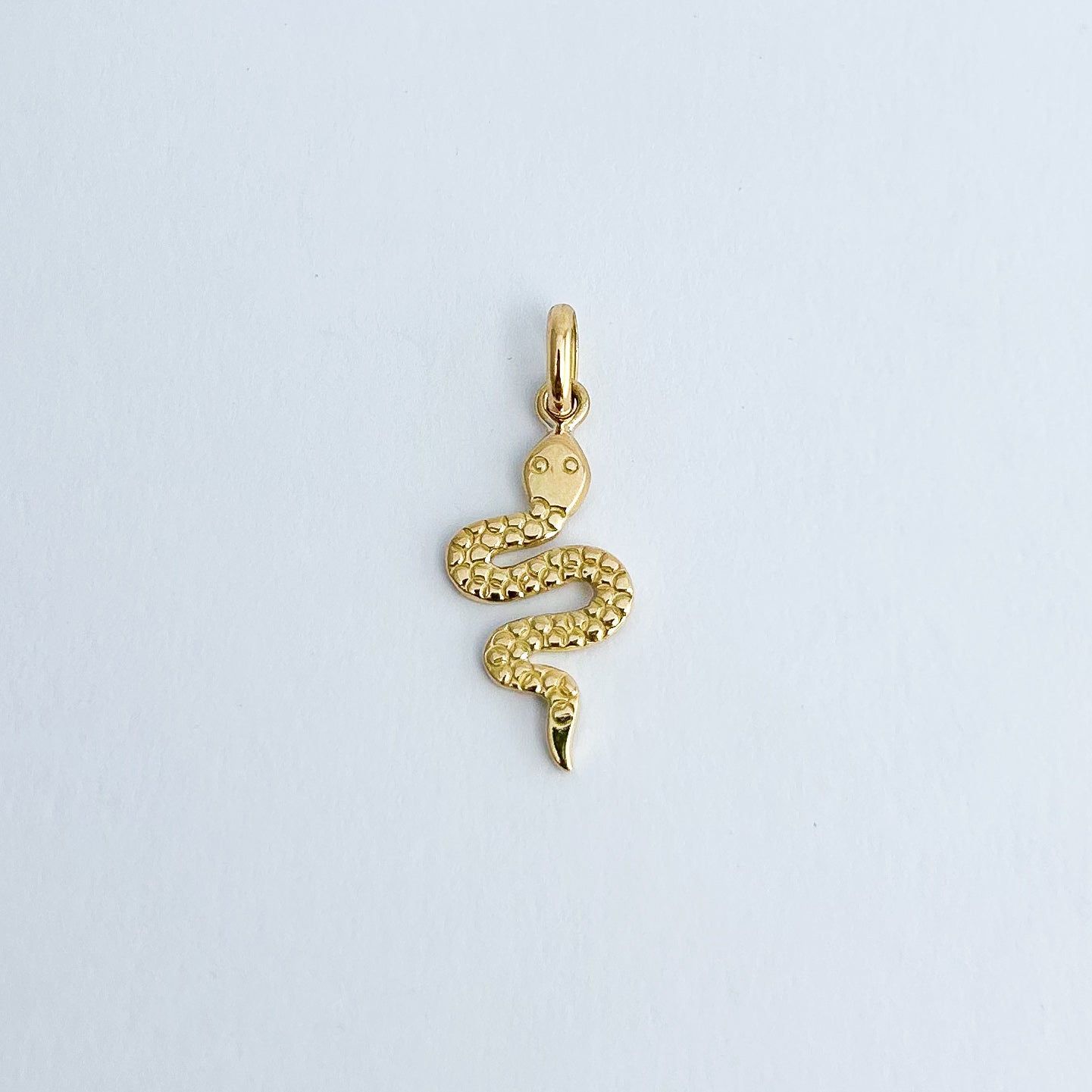 Dije de serpiente tramado en Oro18k
