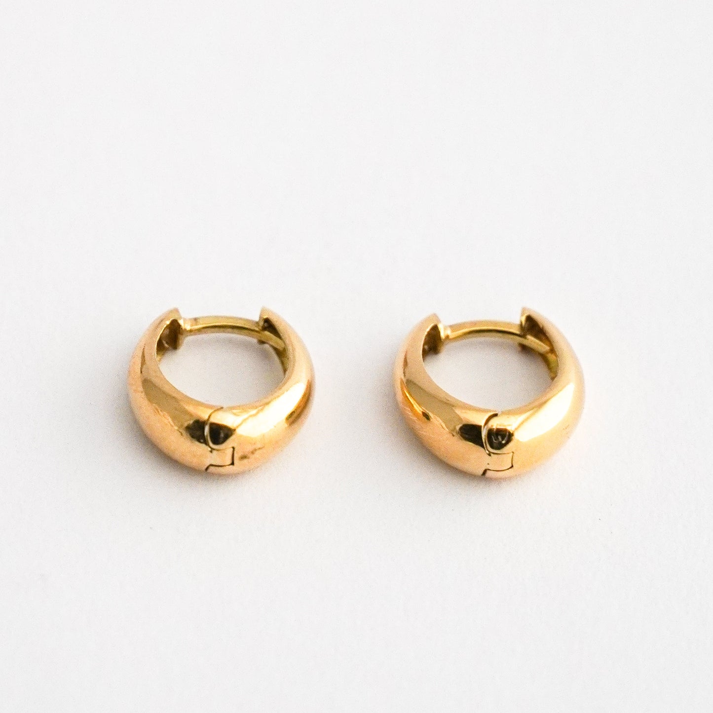 Argollas mini balsa degrade oro 18k