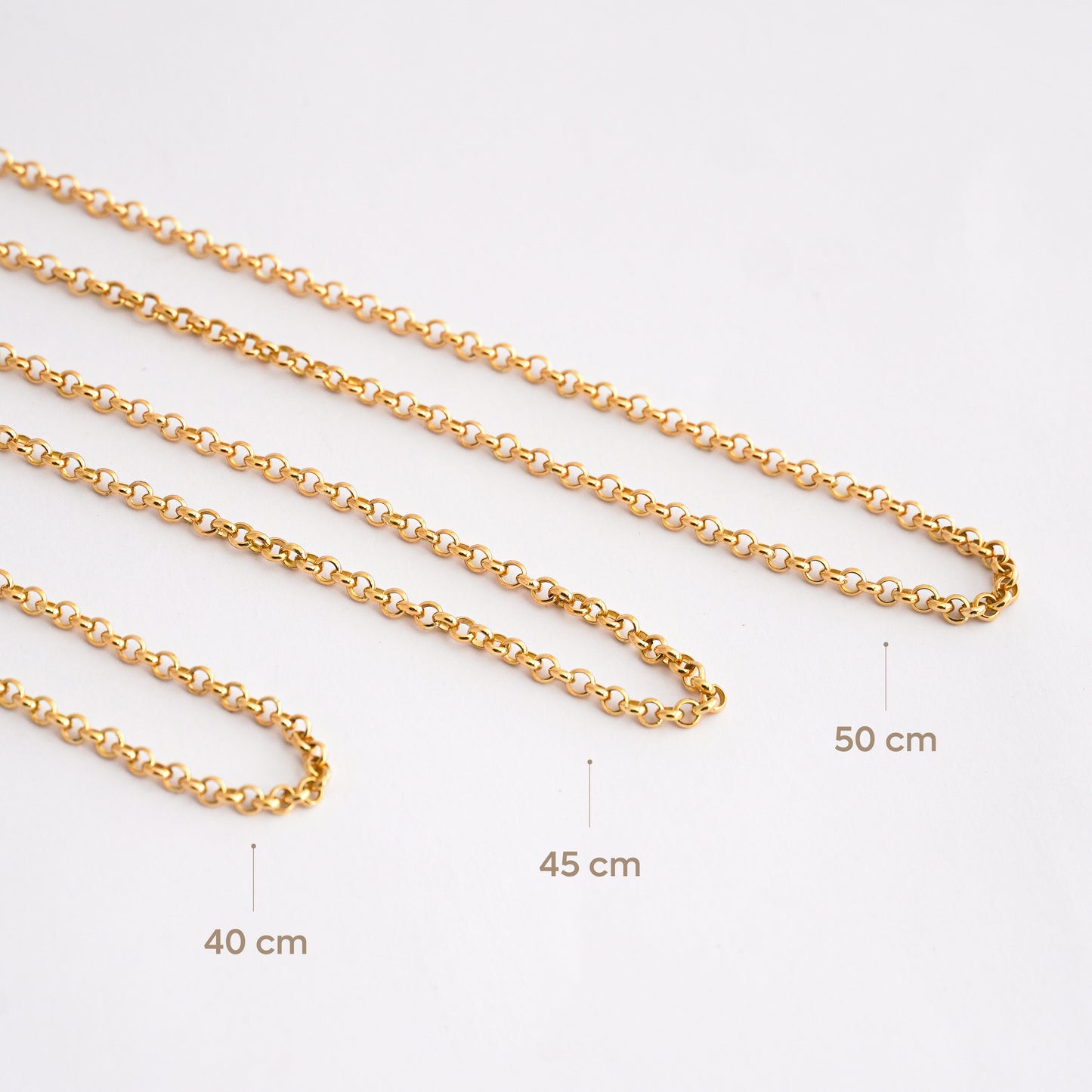Cadena Rolo 2.5 mm maciza Oro18k