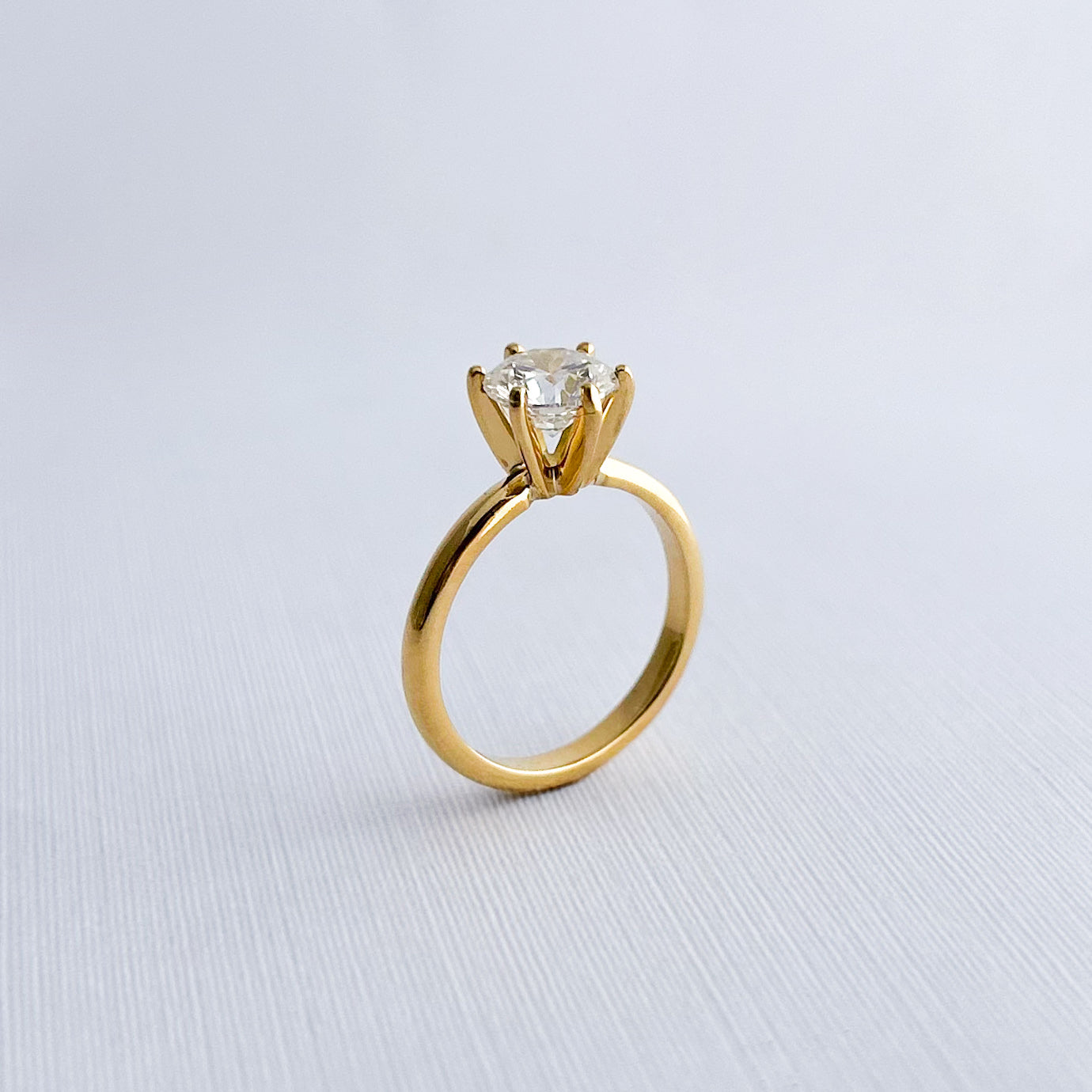 Anillo de compromiso oro18k - 19 / Diamante LG 1.50 cts