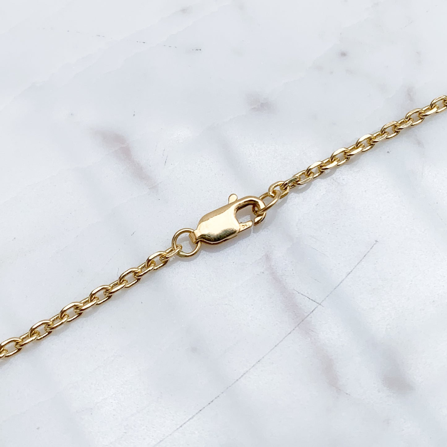 Cadena Prisma delgada Oro18k - Hombre