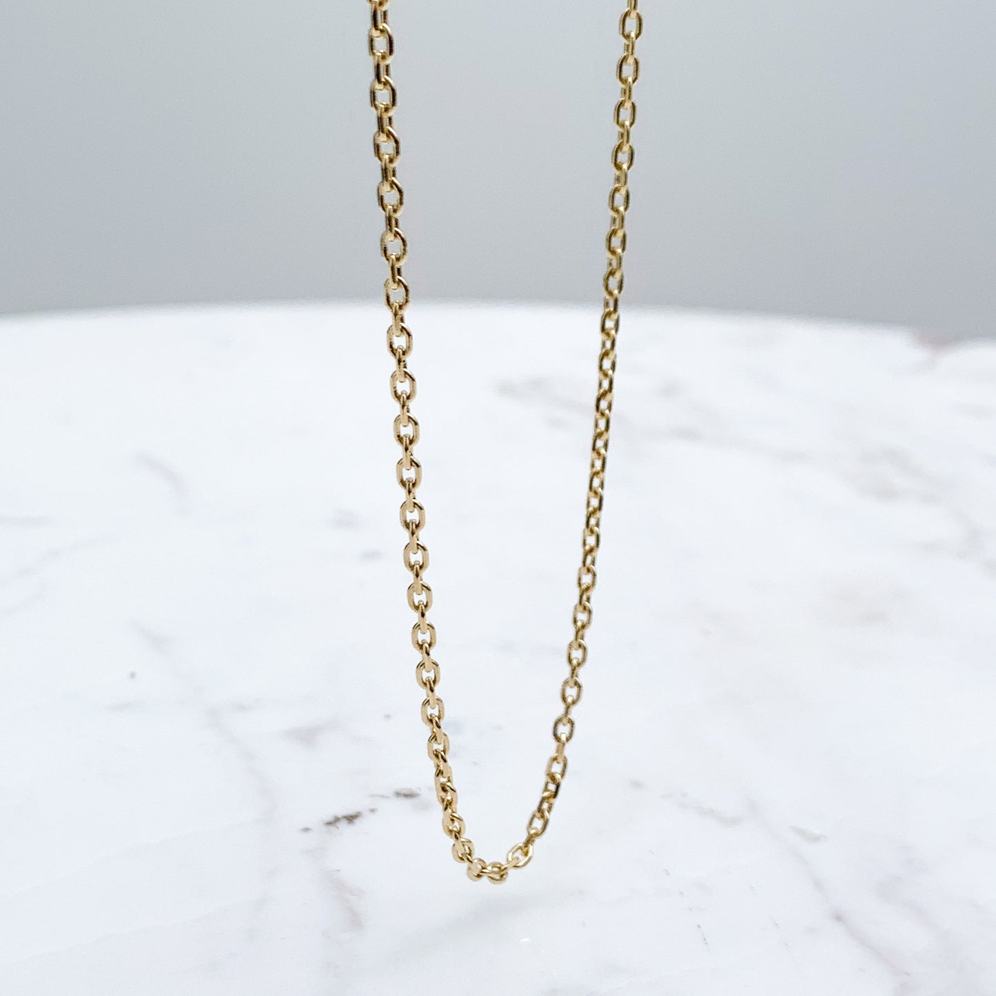 Cadena Prisma delgada Oro18k - Hombre