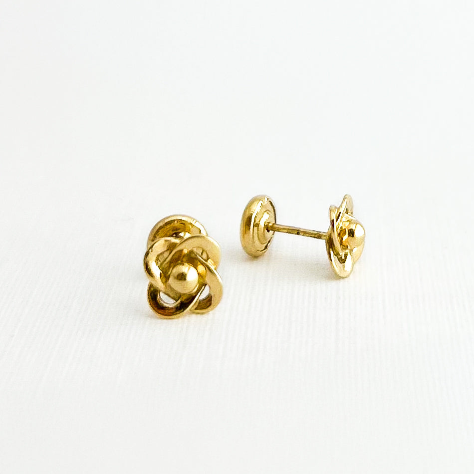 Aretes rosa oro18k